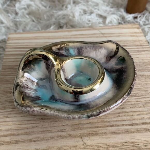 Vintage Stoneware Trinket Jewelry Dish - Picture 1 of 17